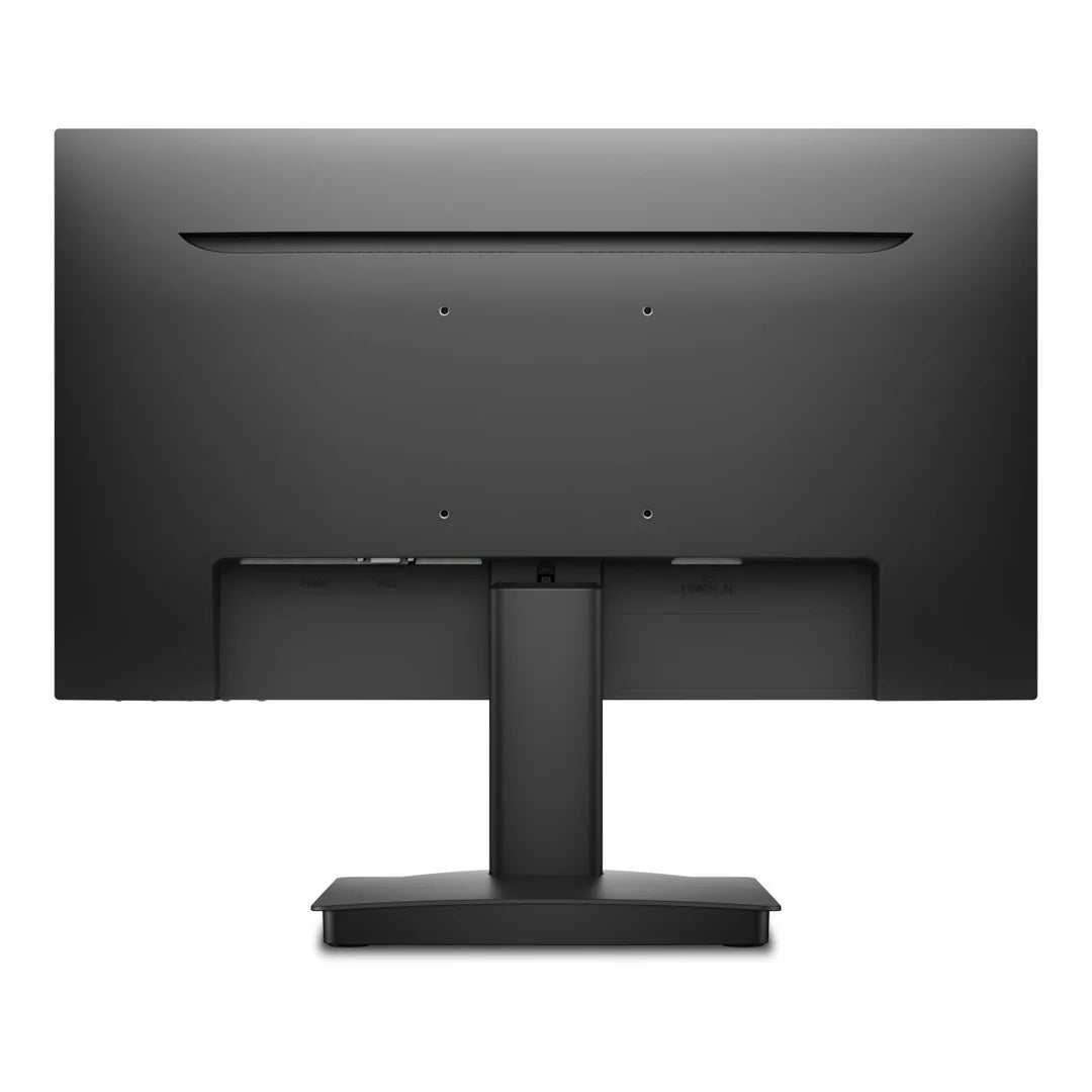 Back view of the Dell 22-inch SE2225HM FHD VA LED monitor showing ports and sleek black design.