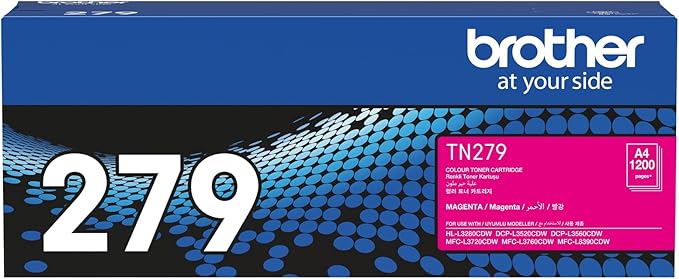 Brother TN279M Magenta Original Standard Yield Toner Cartridge | Genuine Brother Magenta Laser Toner for Vibrant Colour Printing, Sharp Graphics & Professional Business Documents | Standard Yield Original Brother Printer Toner South Africa | Meimag Electronics