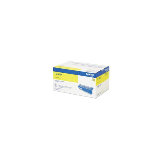 Brother TN-469Y Original High Yield Yellow Toner Cartridge, genuine Brother toner designed for compatible colour laser printers, delivering bright yellow colour, consistent print quality, and an extended page yield for high-volume printing.