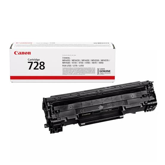 Genuine Canon CRG-728 black toner cartridge delivering sharp text, consistent print quality, and reliable performance for office and business printing applications | Meimag Electronics