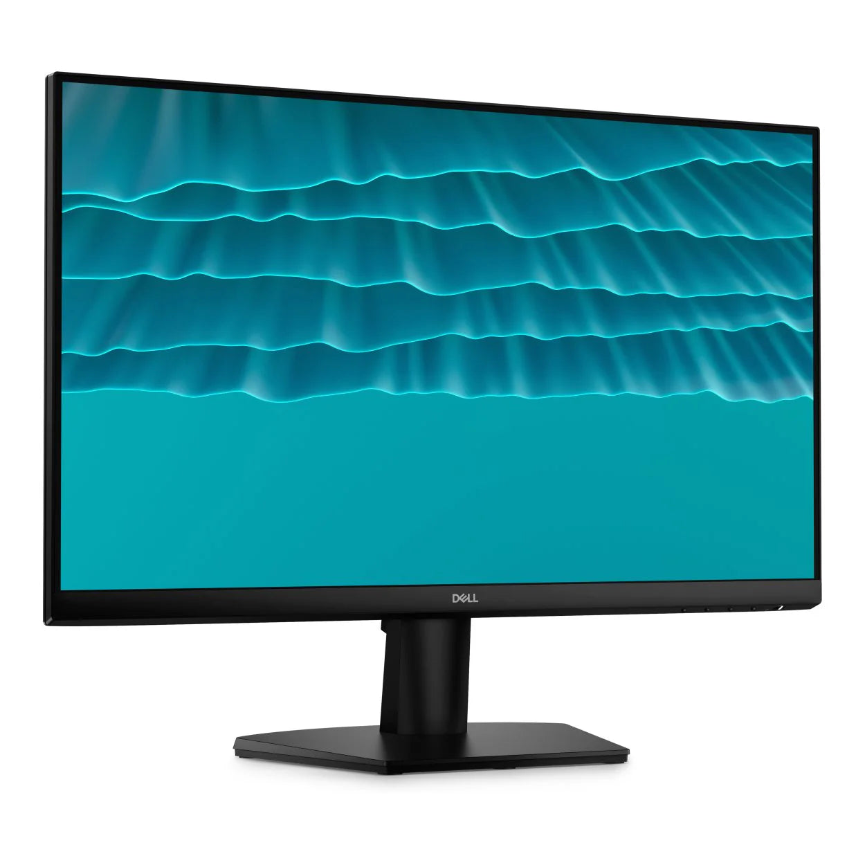 Dell 24-inch SE2426H FHD IPS monitor with slim bezel and stand, displaying vibrant screen image, by Meimag.