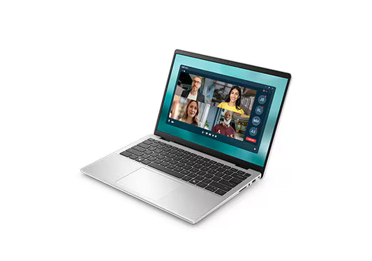 Dell Pro 14 Essential PV14250 laptop with Core 5 processor, sleek silver design, and keyboard, by Meimag.