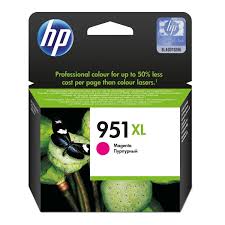 HP 951XL magenta high yield toner cartridge by Meimag, showing the toner packaging and product label.