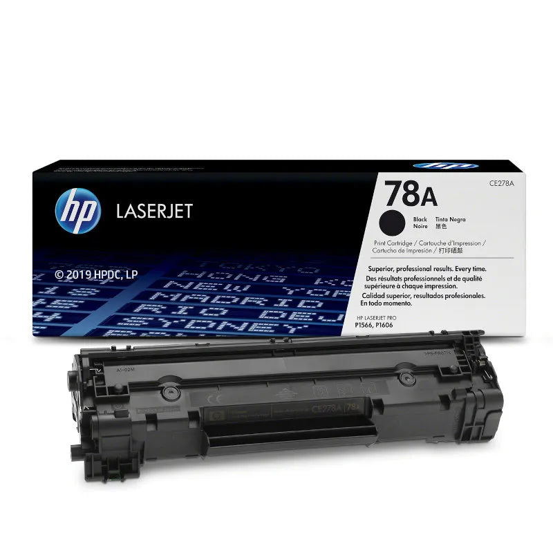 HP 78A Original Black Toner Cartridge, genuine HP LaserJet toner for compatible HP printers, delivering sharp black text, professional-quality documents, and consistent everyday printing performance.